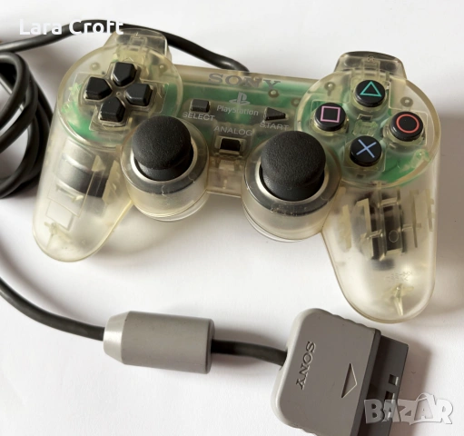 PlayStation 2 Clear Transparent Controller PS2 Оригинален  контролер, снимка 4 - Аксесоари - 53232844
