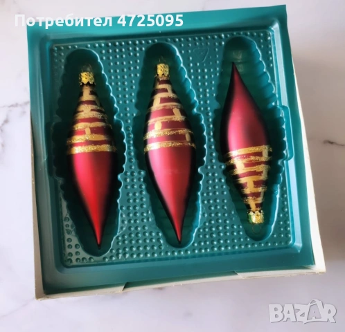 Винтидж стъклени топки за елха