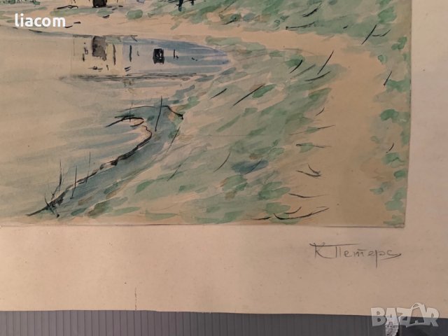 КУРТ ПЕТЕРС 1897-1978 г. смесена техника, снимка 3 - Картини - 33786440