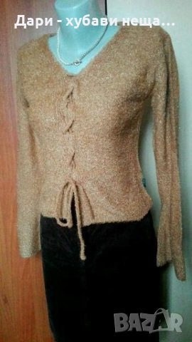 Комплект от джинсова пола и бежова интересна блуза/жилетка🍀❤M, МL❤🍀арт.4062, снимка 2 - Комплекти - 35892919