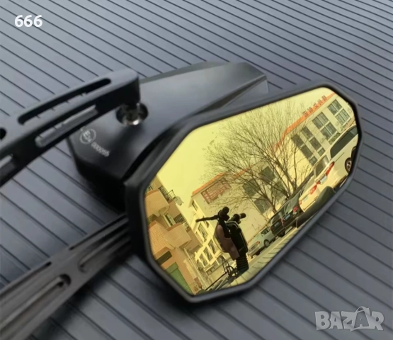 Златисто огледало за обратно виждане с антирефлексно покритие за мотоциклет, снимка 6 - Аксесоари и консумативи - 52893208