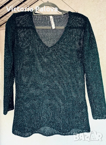 OUI MOMENTS премиум сегмент мрежеста блуза, снимка 13 - Блузи с дълъг ръкав и пуловери - 52847189