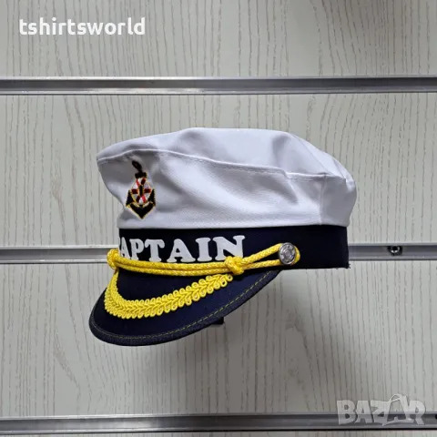 Нова капитанска шапка CAPTAIN с Котва, Унисекс, снимка 2 - Шапки - 47687803