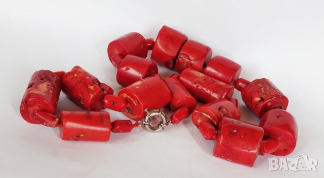 Антикварна Огърлица от Огромни Естествени Корали. Тегло 1.035 кг!, снимка 12 - Колиета, медальони, синджири - 41147175