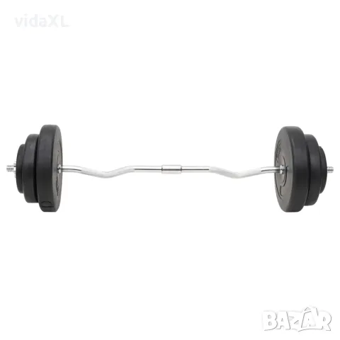 vidaXL Щанга и дъмбел с тежести 60 кг, снимка 3 - Фитнес уреди - 56146588