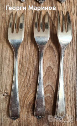Посребрени десертни вилици, Dieufuls, Дюселдорф, Германия, снимка 7 - Прибори за хранене, готвене и сервиране - 42089345