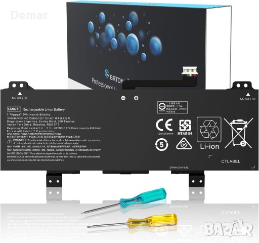 BRTONG GM02XL лаптоп батерия, снимка 7 - Части за лаптопи - 41168088
