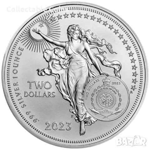 инвестиционна сребърна монета 1 унция мария кюри, снимка 2 - Нумизматика и бонистика - 47643244