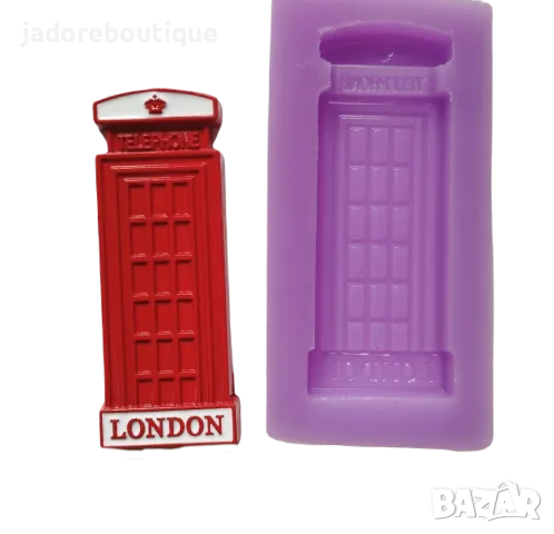 Силиконов молд Телефонна кабина Лондон, снимка 1