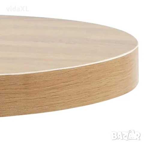 vidaXL Бистро маса, светлокафява, 60 см, МДФ, снимка 3 - Маси - 56146519