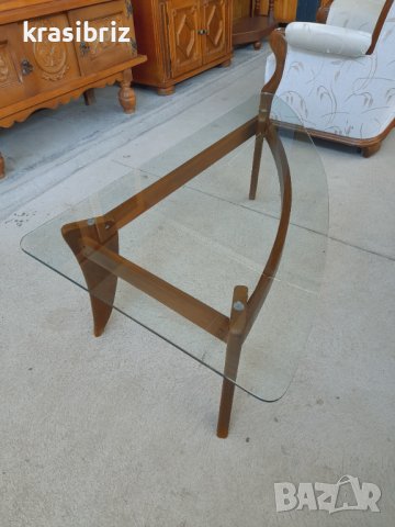 Холна Маса със Стъклен Плот-внос от Германия! , снимка 5 - Маси - 40973728