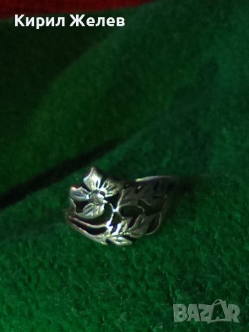 СТАРИНЕН ФЛОРАЛЕН СРЕБЪРЕН АР НУВО ПРЪСТЕН ВИСОКА ПРОБА СРЕБРО МАЙСТОРСКА АЖУРНА ИЗРАБОТКА 35017, снимка 15 - Антикварни и старинни предмети - 39460973