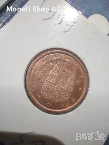 Лот от 10 бр. Евроцентове – Испания -UNC, снимка 6 - Нумизматика и бонистика - 48817417