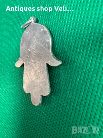Сребърна висулка Ръката на Фатима №7689 , снимка 2 - Колиета, медальони, синджири - 52662936