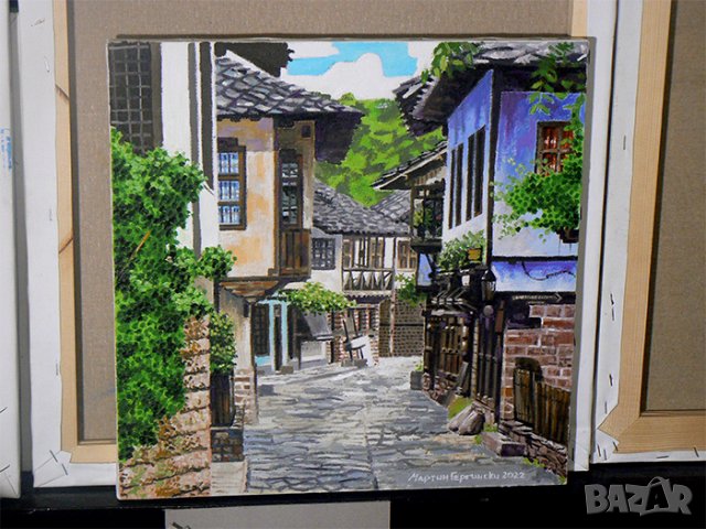 Етър-а . Маслена картина . Худ. Мартин Гергински ., снимка 2 - Картини - 35815690