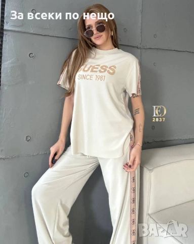 Guess Дамски Спортен Комплект Тениска И Долнище🔝Дамски Спортен Екип - Различни Цветове Код SK1049, снимка 3 - Спортни екипи - 53790754