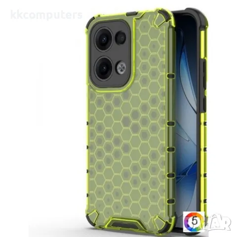 Oppo Reno13 5G Силиконов Калъф Honeycomb TPU и Протектор, снимка 5 - Калъфи, кейсове - 49890966