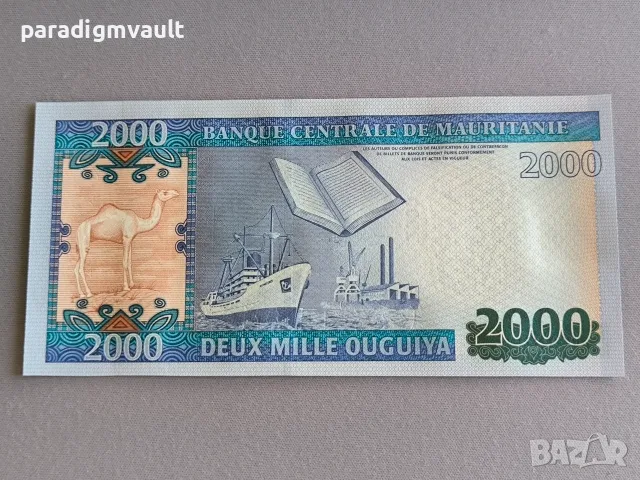 Банкнота - Мавритания - 2000 угия UNC | 2011г., снимка 2 - Нумизматика и бонистика - 56150348