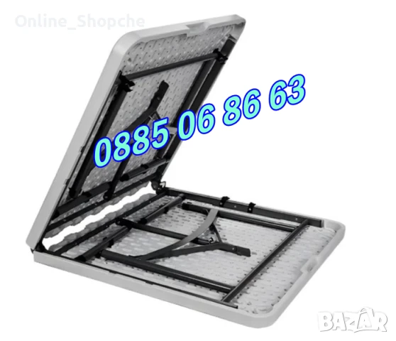 Сгъваема маса за кетъринг, градинска маса 180/74 см, къмпинг маса, снимка 4 - Градински мебели, декорация  - 51305167