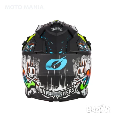 Мотокрос каска O'NEAL 2SERIES RANCID BLACK/WHITE, снимка 4 - Други спортове - 50474637