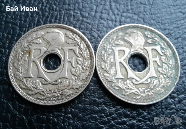 Стара монета 10 сантима 1935 г. и 1936 г.Франция - красиви !, снимка 10 - Нумизматика и бонистика - 42211307