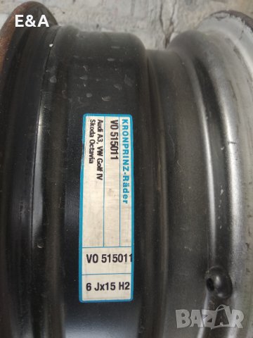 Джанти 15 цола за Фолксваген Пасат 4, Фолксваген Голф 4, снимка 7 - Гуми и джанти - 34606370