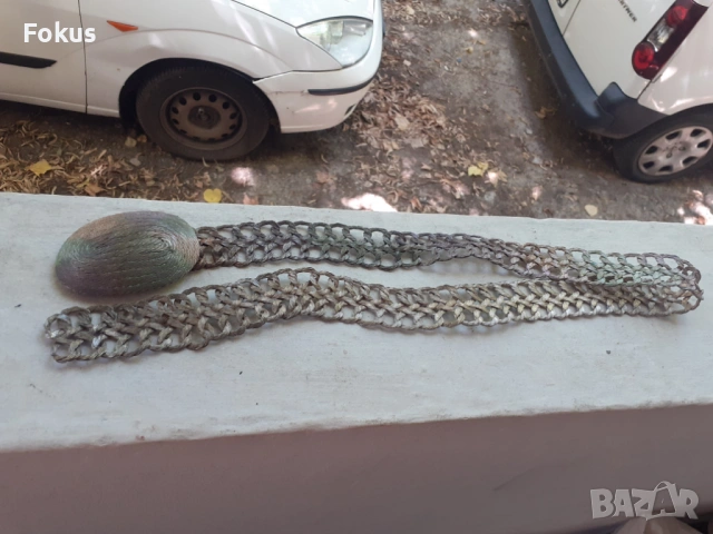 Метален плетен колан за носия, снимка 3 - Антикварни и старинни предмети - 53322524