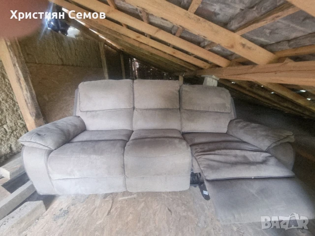 Запазен диван с функция шезлонг, снимка 2 - Дивани и мека мебел - 50839124