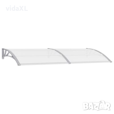 vidaXL Навес за врата сив 240x100 см PC（SKU:45631, снимка 1 - Други стоки за дома - 44628564