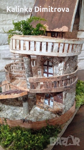 Къща с цветя на три нива-ръчна изработка., снимка 16 - Декорация за дома - 53055284