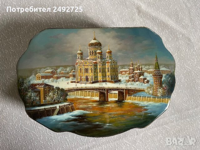 Руска Кутия за бижу или друго, ръчно рисувана, ново, за подарък, снимка 1 - Колекции - 40758924
