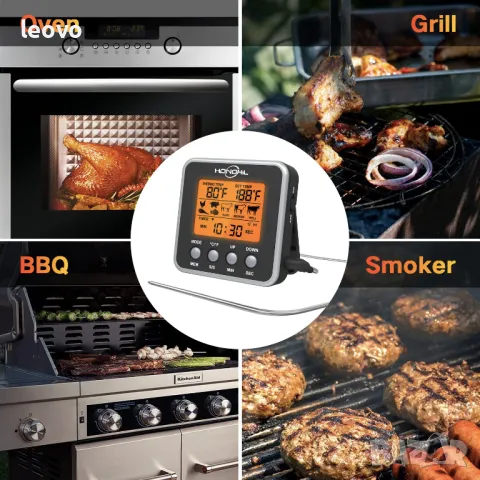 Готварски термометър TM-2381, с таймер и сонда.  Българско ръководство, снимка 14 - Аксесоари за кухня - 48461624