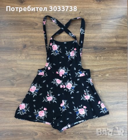H&M Divided флорален летен къс гащеризон, снимка 2 - Гащеризони - 41570011