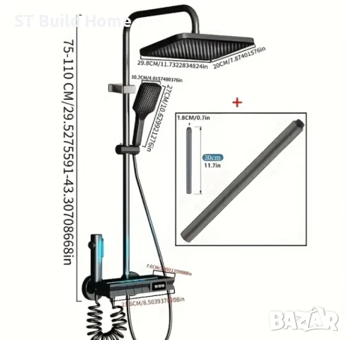 ЛУКСОЗЕН LED ДУШ КОМПЛЕКТ , снимка 4 - Душове - 50909170