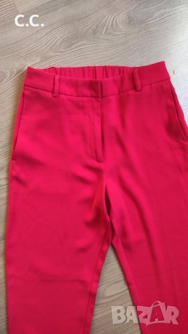 Елегантен червен панталон, р-р 34, снимка 5 - Панталони - 42692043