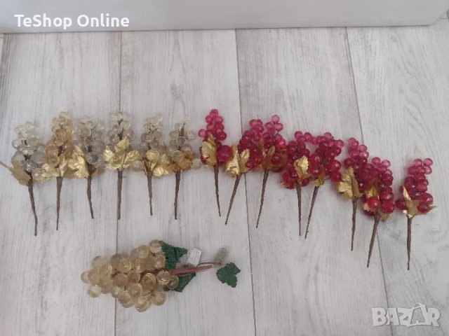 Пеперуда за декорация в златно и гроздове, снимка 3 - Декорация за дома - 47438324