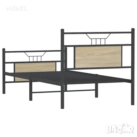 vidaXL Рамка за легло без матрак сонома дъб 80x200 см инженерно дърво, снимка 8 - Спални и легла - 56147486