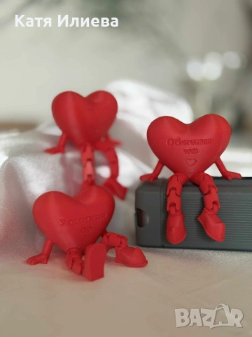 Подвижни сърчица мини 4см/3€, снимка 2 - Декорация за дома - 53286976