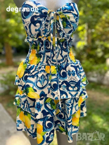 Намалена‼️  🍋Секси рокля с лимони със твърди чашки🍋, снимка 4 - Рокли - 51099524