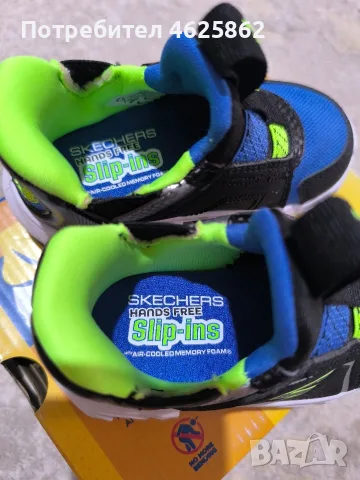 Нови детски спортни обувки Skechers Hypno-Flash 2.0 с LED светлини и дизайн за лесно обуване Slip-In, снимка 3 - Детски боти и ботуши - 56048953
