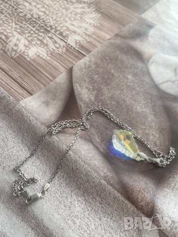 Сребърен ланец с висулка , снимка 2 - Колиета, медальони, синджири - 42221232