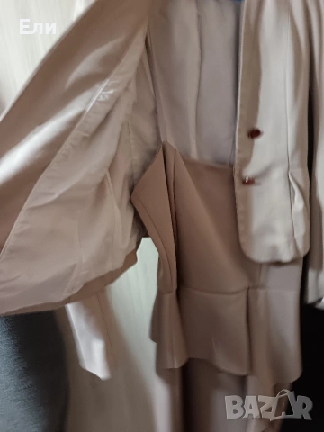Рокля и сако в бежово, снимка 5 - Сака - 53057057