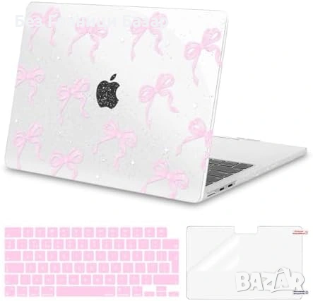 Нов Твърд кейс MacBook Air 13.6 M2 M3 M4 M5 с протектори за лаптоп защита