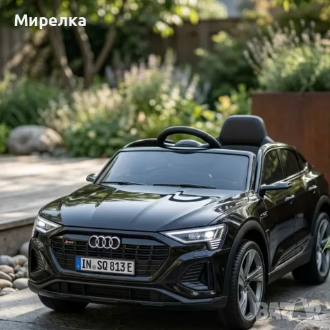 ТОДетска акумулаторна кола Audi RS Q8  - Дистанционно управление, музика, LED светлини и амортисьори