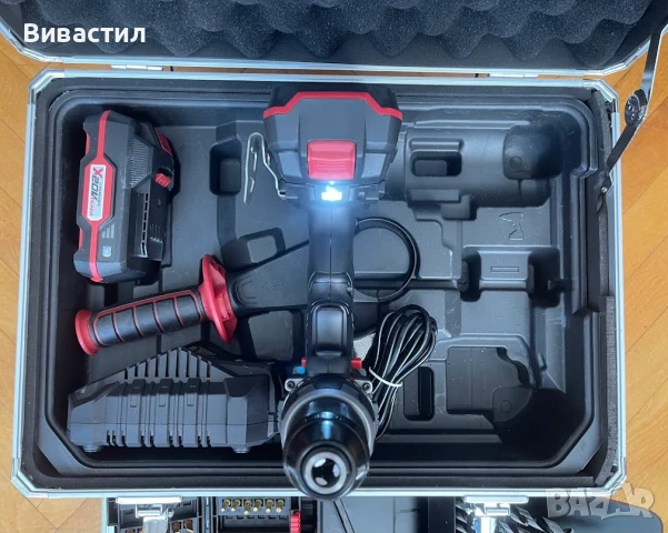 Parkside Performance Черен Винтоверт Парксайд с AL куфар с аксесоари, снимка 9 - Винтоверти - 50773530