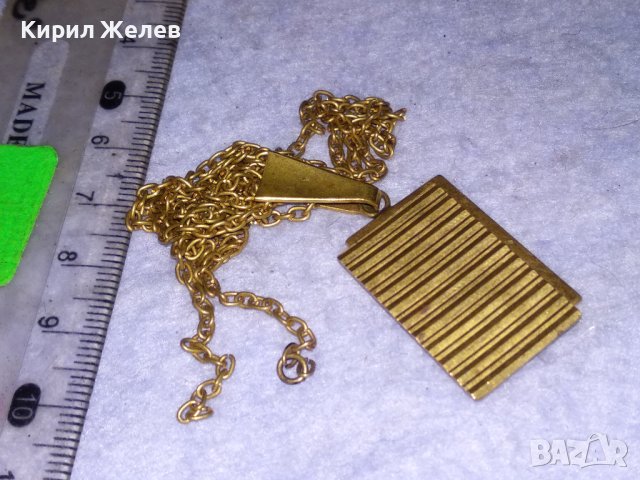 КРАСИВ Стар ПОЗЛАТЕН БРОНЗОВ РЕТРО АР ДЕКО МЕДАЛЬОН с ФИНА БРОНЗОВА с ПОЗЛАТА ЗДРАВА ВЕРИЖКА 38453, снимка 13 - Антикварни и старинни предмети - 41389449