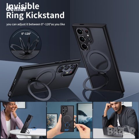 Aunote for MagSafe Магнитен калъф за Samsung S24 , черен, снимка 5 - Калъфи, кейсове - 44494627