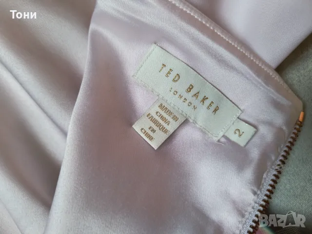  Елегантна рокля Ted Baker Pink 2 UK 10 Flamingo, снимка 10 - Рокли - 47547223