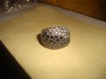 СТАР СРЕБЪРЕН СКЪПОЦЕНЕН АРТ ПРЪСТЕН с МАРКАЗИТИ и ЦИРКОНИ ЛАКИРАНО ОКСИДИРАНО СРЕБРО 26240, снимка 16