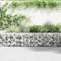 vidaXL Габионна стена с капаци, поцинкована стомана, 900x50x50 см, снимка 3